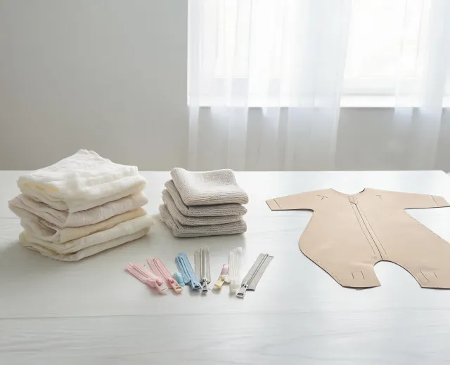 Nursery textile fabric review table